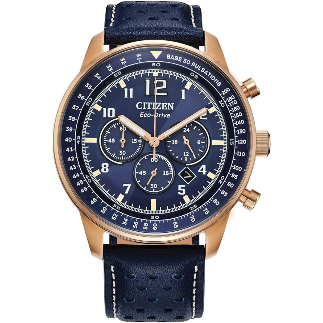 Citizen Men's 44mm Eco-Drive Chronograph Blue Dial Watch