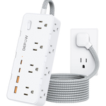 8-AC Outlets & 4-USB Ports 5-Ft Power Strip Surge Protector