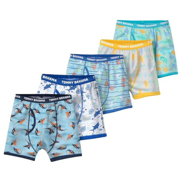 5-Pack Tommy Bahama Boy's Cotton Boxer Briefs