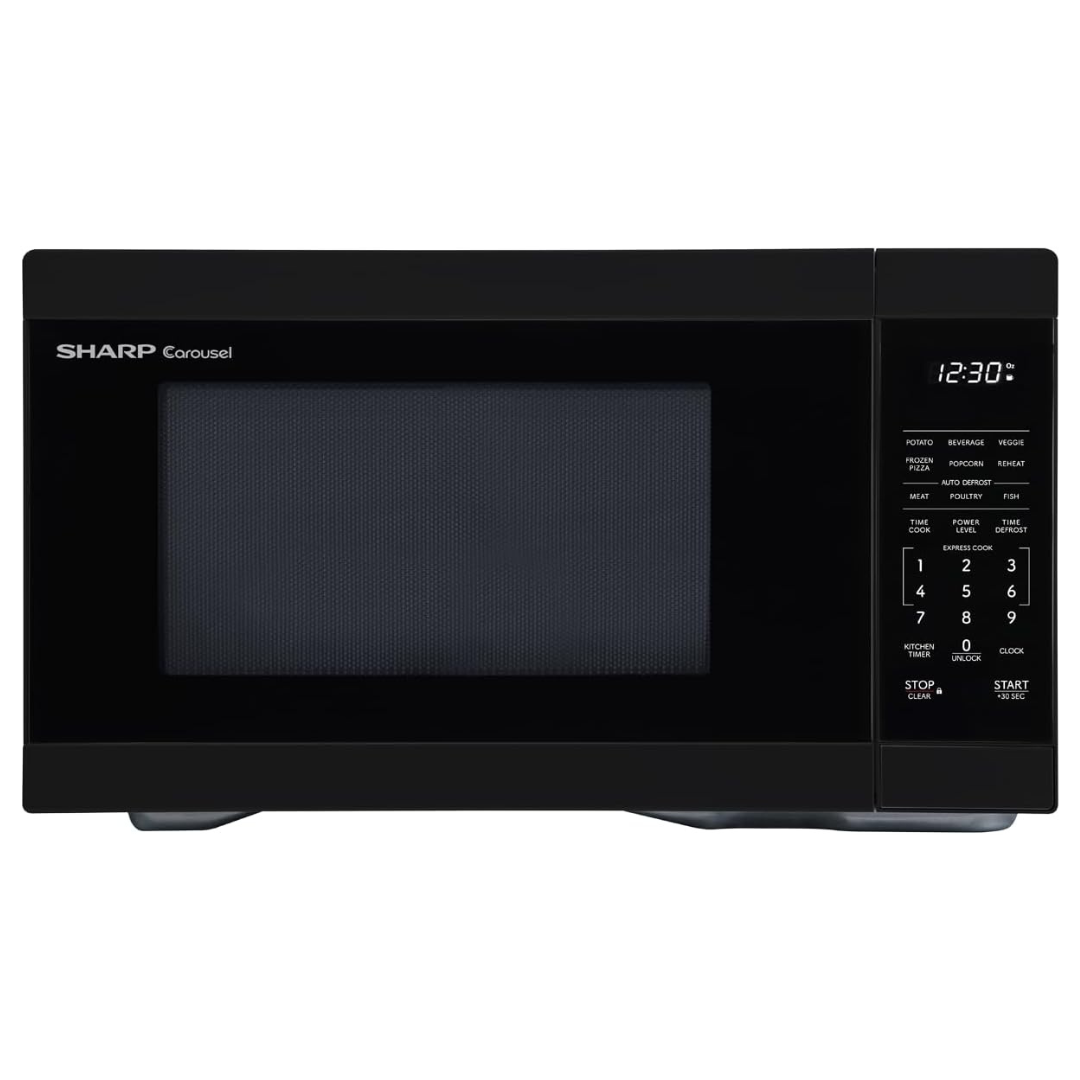 SHARP 1000 Watt 1.1 Cubic Feet Countertop Microwave Oven