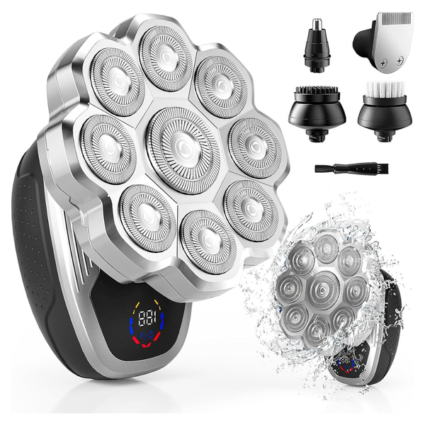 Men's 5-In-1 Electric Wet & Dry Bald Head Shaver