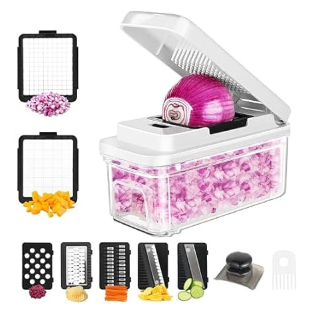 Rotary Cheese Grater Hand Crank Vegetable Slicer With 3 Stainless Steel Blades