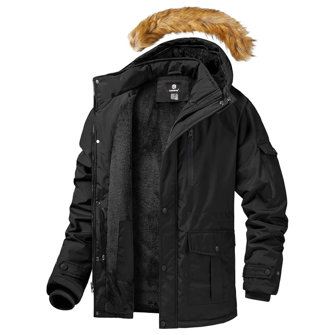 Chexpel Men's Winter Jacket Puffy Parka Coat