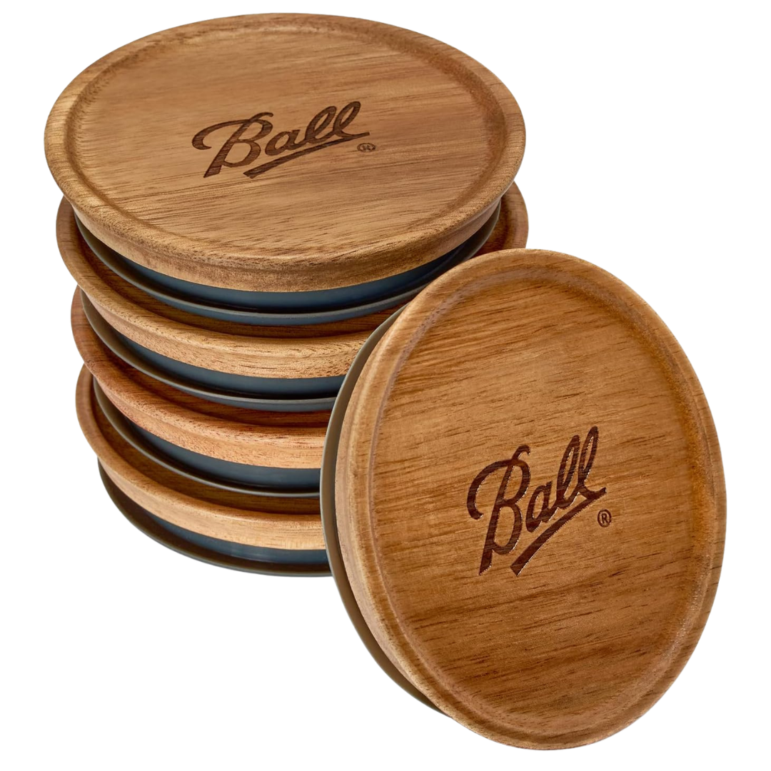 5-Pack Ball Jar Wooden Storage Lids (3.25"L x 3.25"W)
