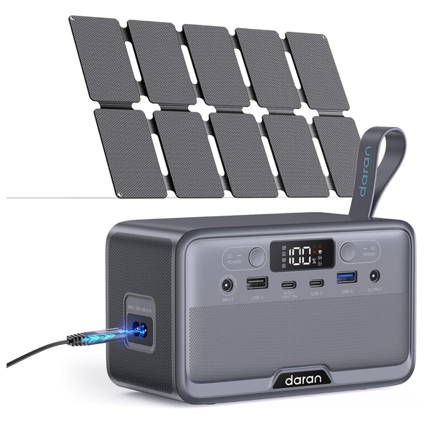 DARAN 100W Portable Power Station With 25W Solar Panel