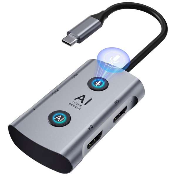 7-in-1 AI USB C Dual 4K 100W PD Docking Station