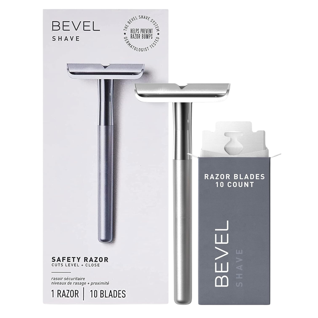 Bevel Men's Safety Razor With Brass Weighted Handle
