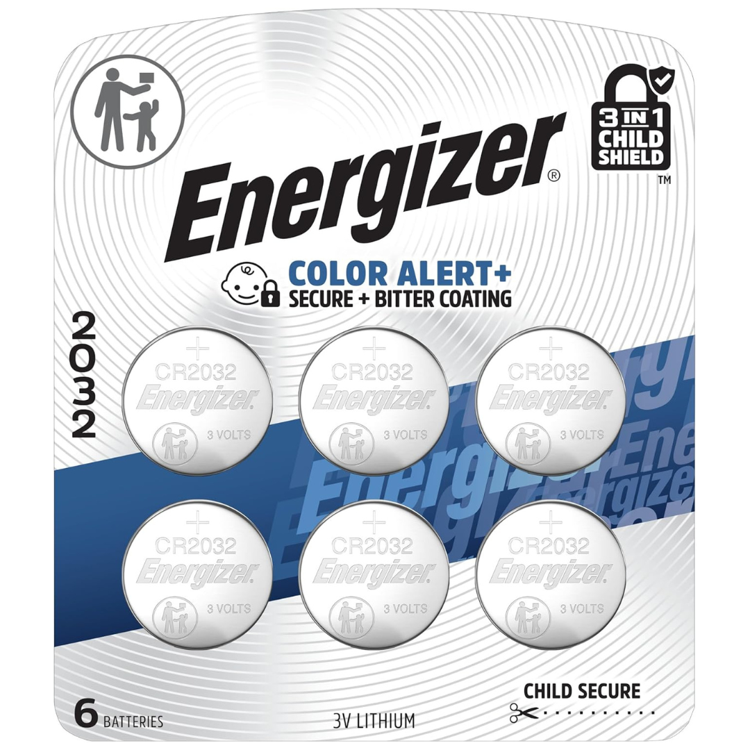 6-Count Energizer 2032 3V Lithium Coin Battery