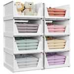 5-Pack Foldable & Stackable Closet Storage Basket