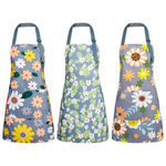 3 Pack Floral Aprons With Pocket