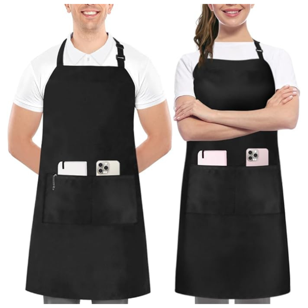 2-Pack Unisex Adjustable Water & Oil Resistant Chef Aprons