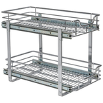 Household Essentials Glidez 2-Tier Sliding Cabinet Organizer