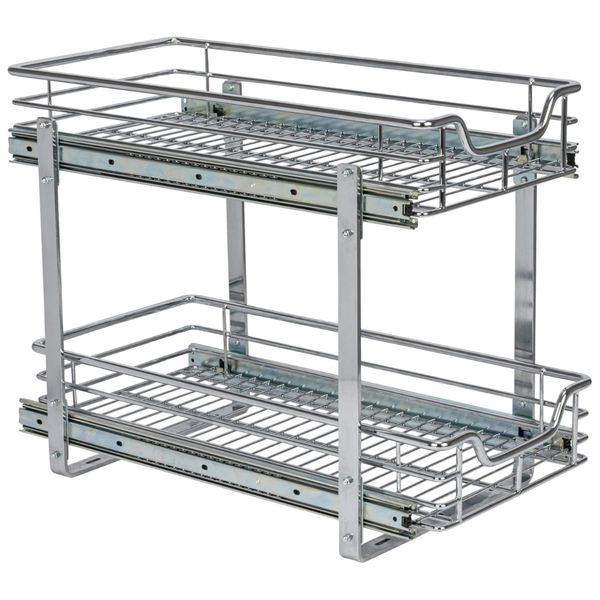 Household Essentials Glidez 2-Tier Sliding Cabinet Organizer