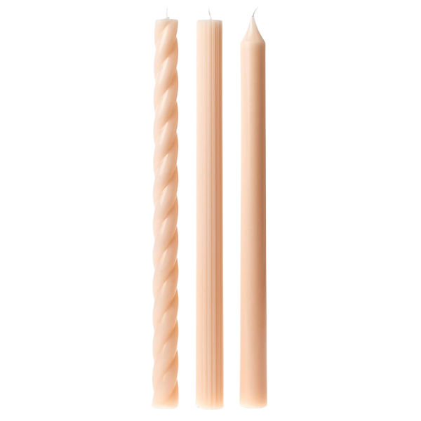 3-Pack Illume Beautifully Done Unscented Assorted Candle Tapers
