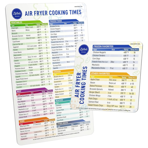 Air Fryer Magnetic Waterproof Oil Resistant Cheat Sheet Set