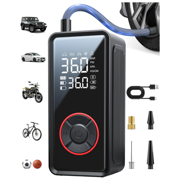 3X Faster Inflation Air Pump With LED Light