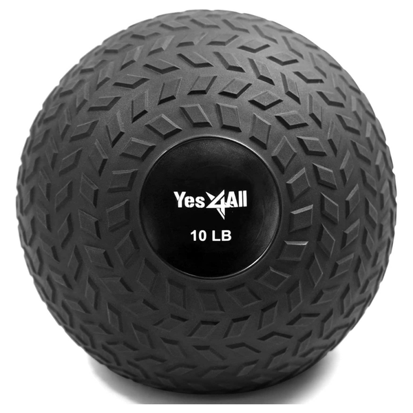 10-Lb Yes4All Durable PVC Sand Filled Workout Slam Ball
