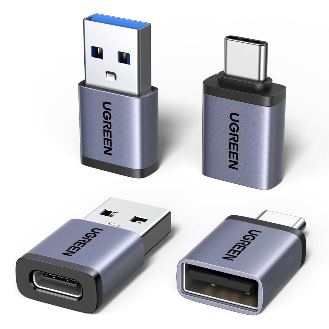 4-Pack UGREEN 10Gbps USB-A to USB-C & USB-C to USB-A Adapters