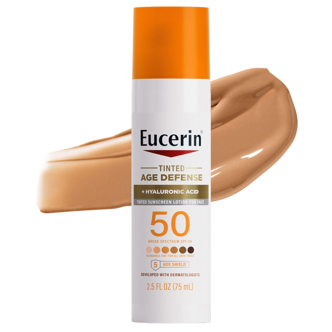 2.5-Oz Eucerin Sun Tinted Age Defense Face SPF 50 Sunscreen Lotion