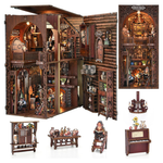 Toyqi 3D Book Nook Wooden Puzzle Kit W/ LED Light