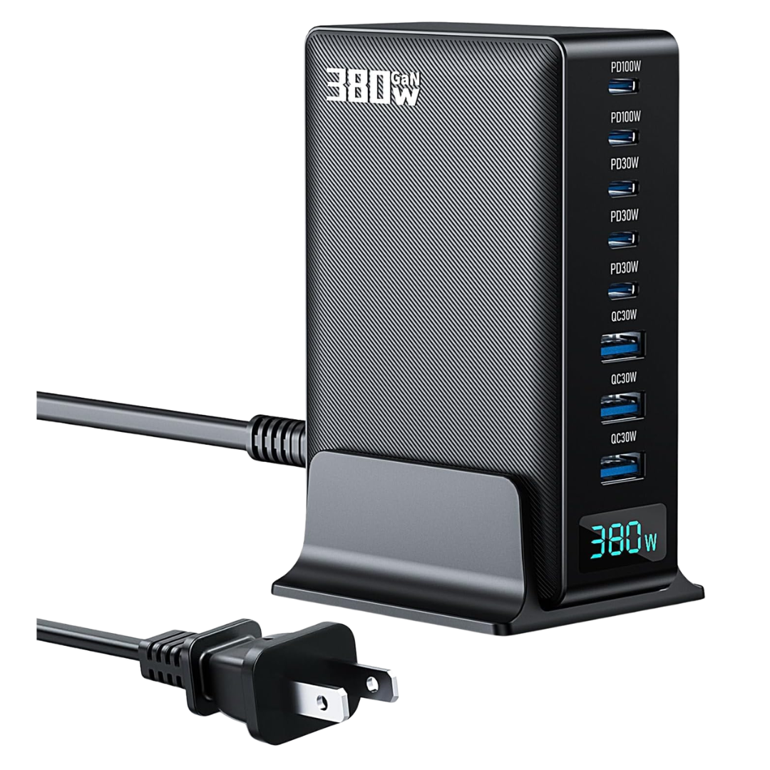 Opprui 380w 8-Port GaN Fast USB C Charger Block