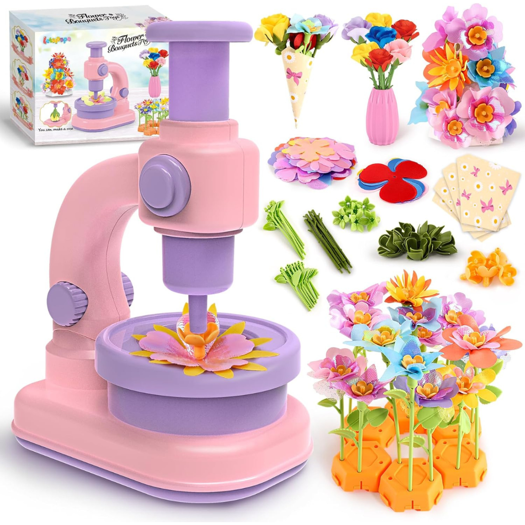 Kid's DIY Fabric Flower Bouquet Maker Craft Set