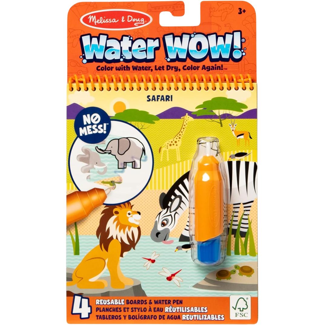 Melissa & Doug Water Wow! Safari Reusable Water-Reveal Activity Pad