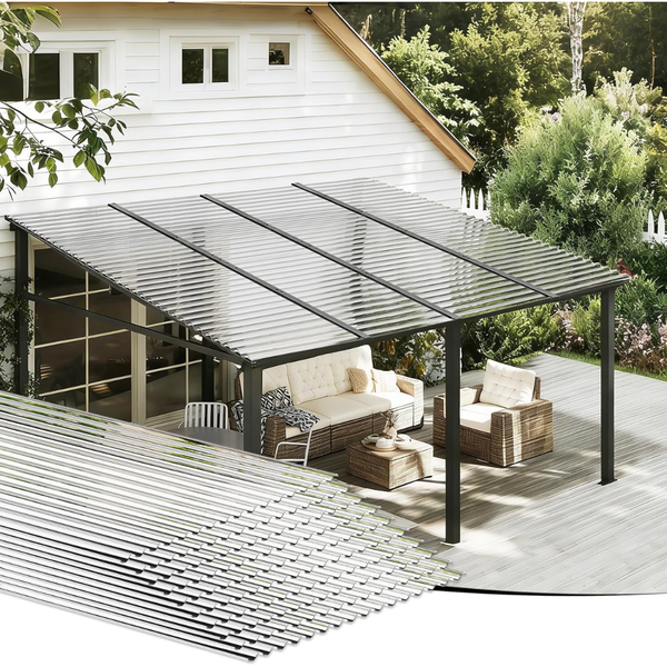 10-Piece Evereco Clear Polycarbonate Roofing Panels