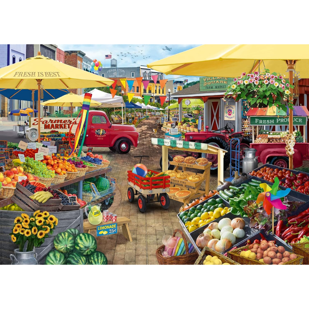 1000-Piece Wonder Forge Farmer's Market Day Jigsaw Puzzle