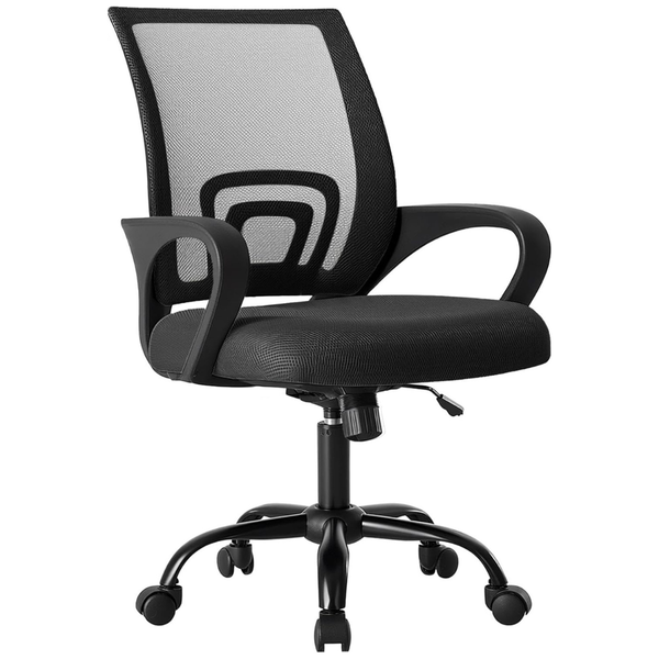 DUMOS Ergonomic Mid-Back Desk Chair With Lumbar Support