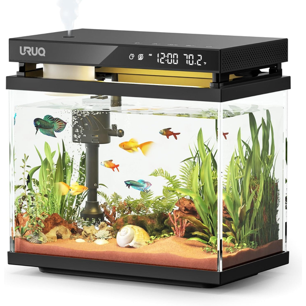Self-Cleaning 2Gal. LED Aquarium With Humidifier (2-colors)