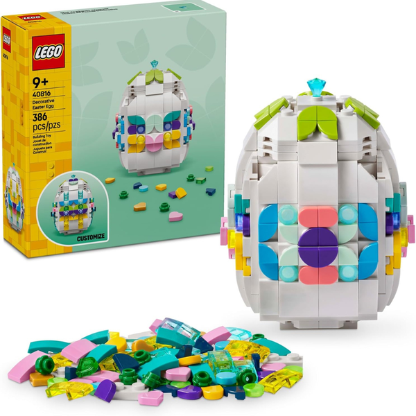 386-Piece LEGO Decorative Easter Egg Kids Building Toy (40816)