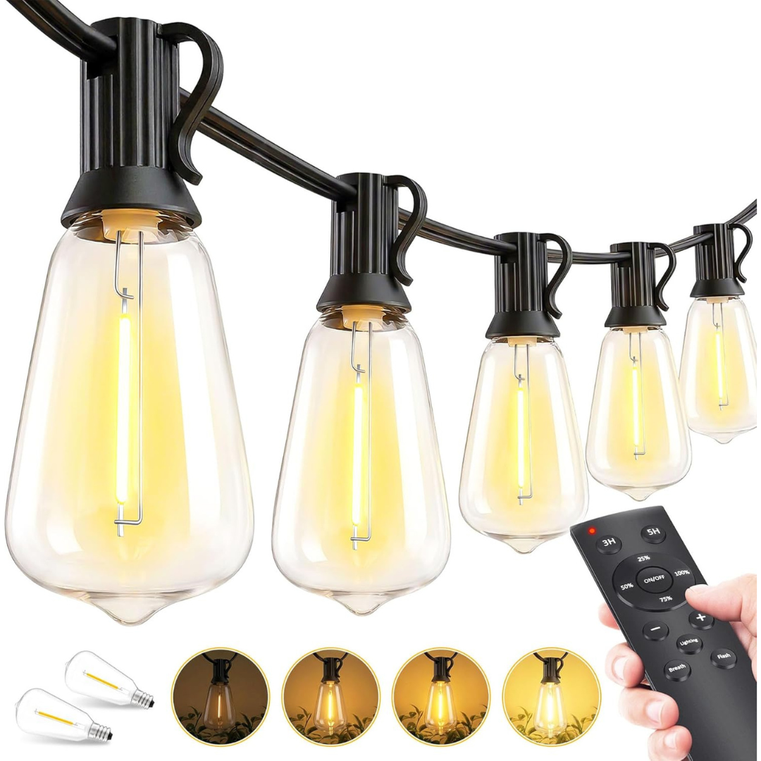 100-Feet Outside Patio Waterproof LED String Lights