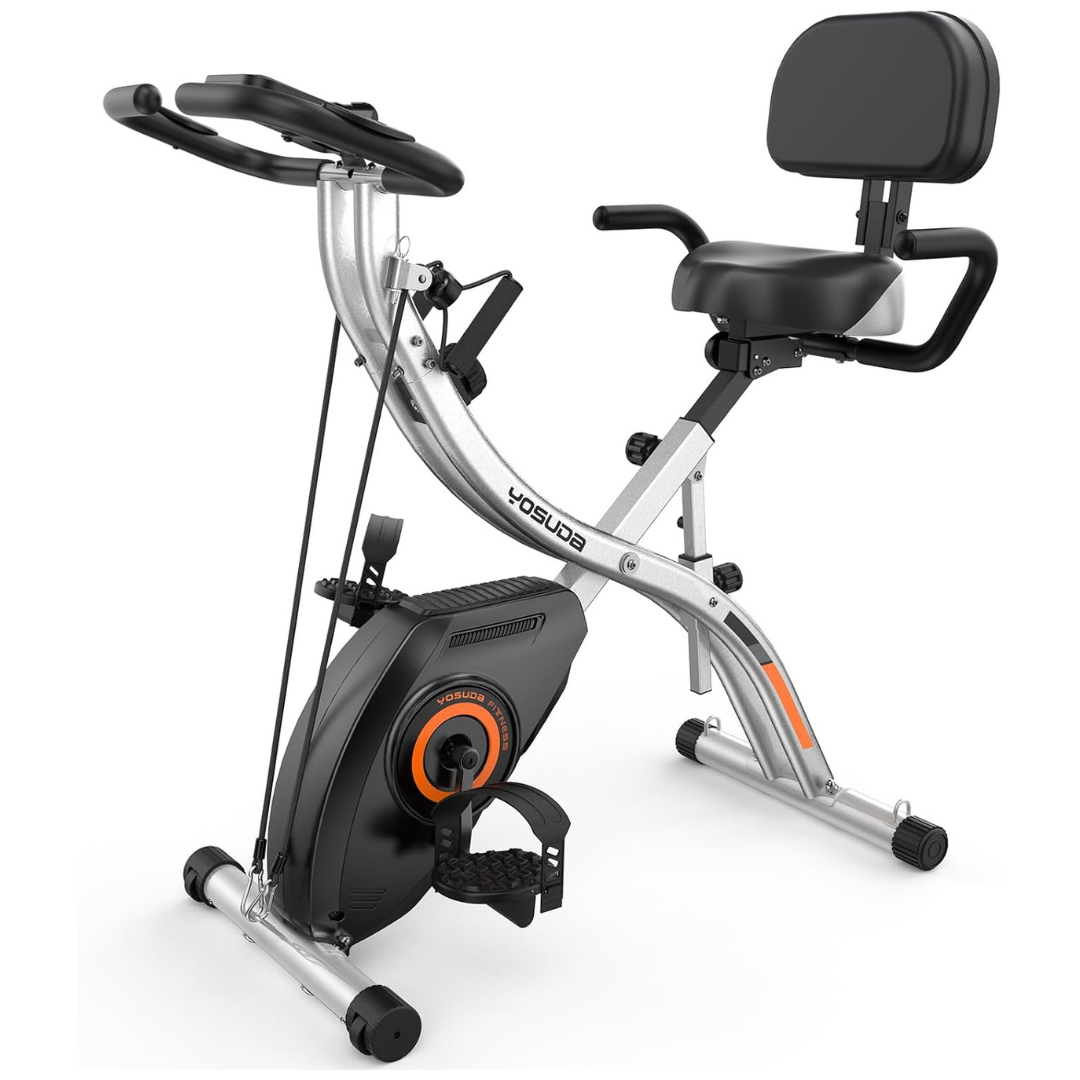 5-In-1 Folding 330lbs Capacity Magnetic Exercise Bike