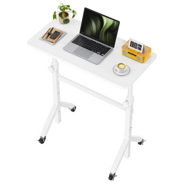 Mobile Stand Up Adjustable Height Desk W/ Lockable Wheels