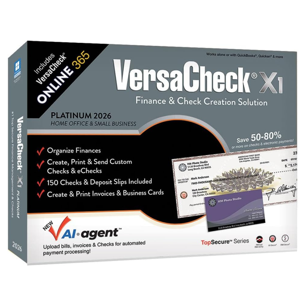 VersaCheck X1 Platinum 2026 + VersaCheck ONLINE Platinum 1yr Sub Bundle