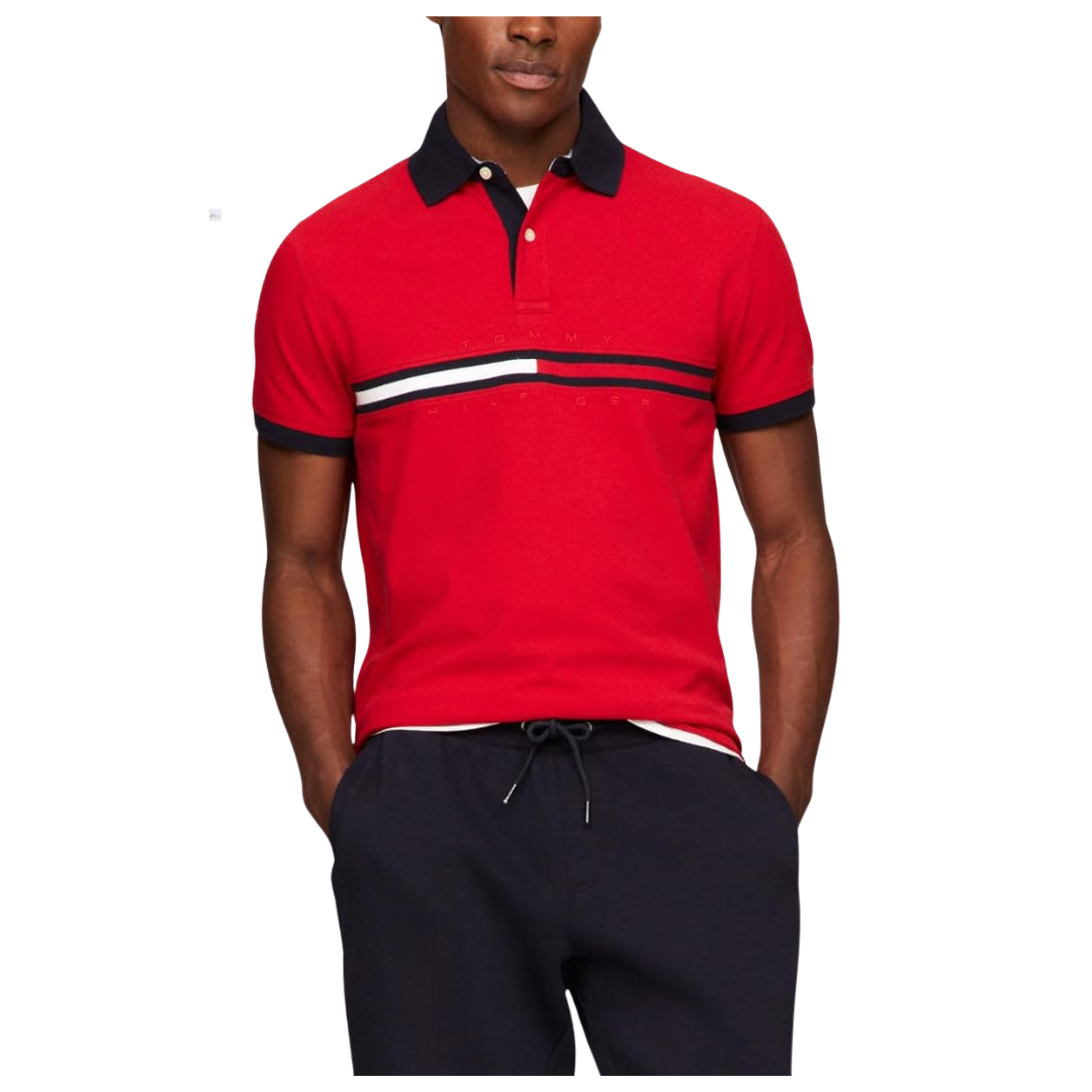 Tommy Hilfiger Men's Flag Pride Custom Fit Polo Shirt