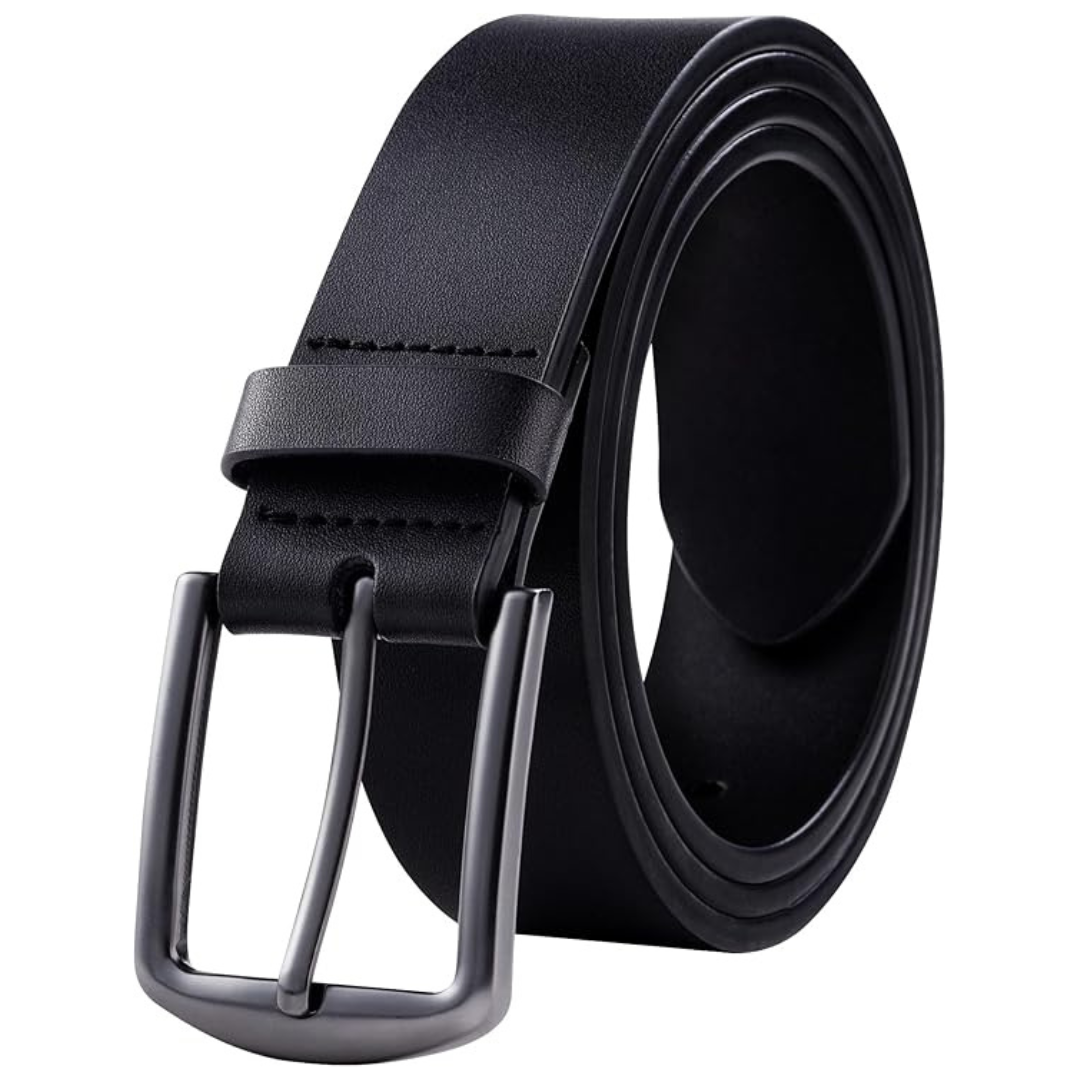 KM Legend Men's Leather Work Business And Casual Dress Belt
