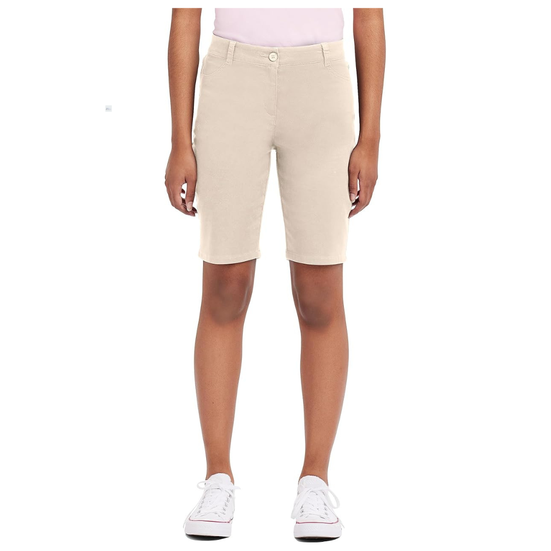 IZOD Juniors Uniform Bermuda Shorts With Hook & Eye Closure