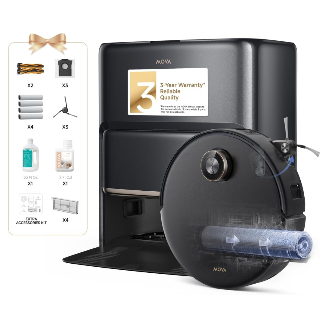 Mova Z60 Ultra Roller Complete 28,000Pa Suction Robot Vacuum And Mop