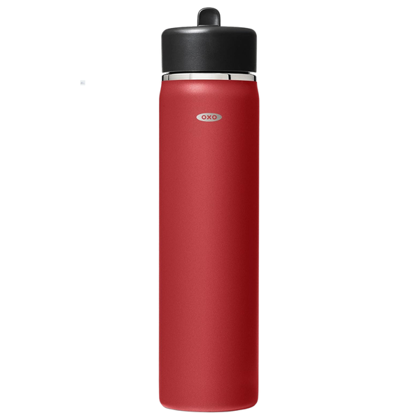 24-Oz Wide Mouth Water Bottle With Straw Lid