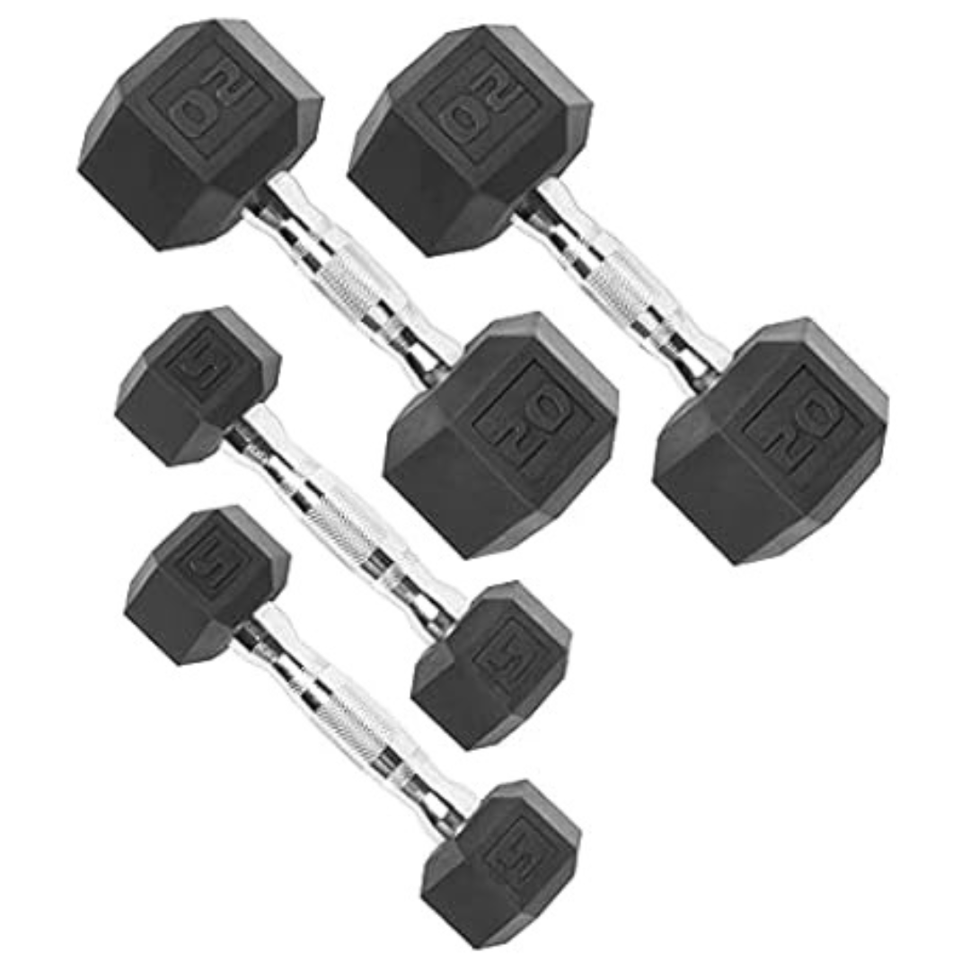 50-Lb CAP Barbell Coated Dumbbell Weight Set