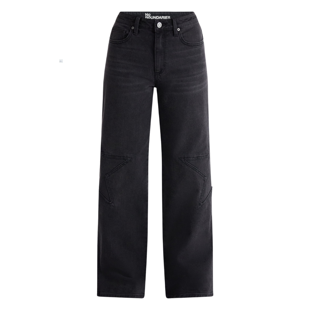 No Boundaries Women's 31" Inseam Mid-Rise Star Jeans