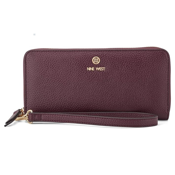 Nine West Women's Lockup 9s Zip Around With Wristlet