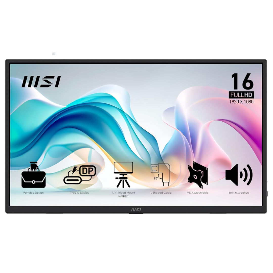 15.6" MSI Pro MP165 E6 Portable FHD 4ms IPS Monitor