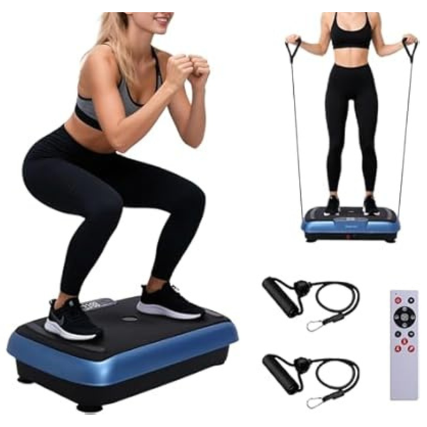 Hophorse Vibration Shake Plate Fitness Machine W/ Bluetooth (Future Blue)