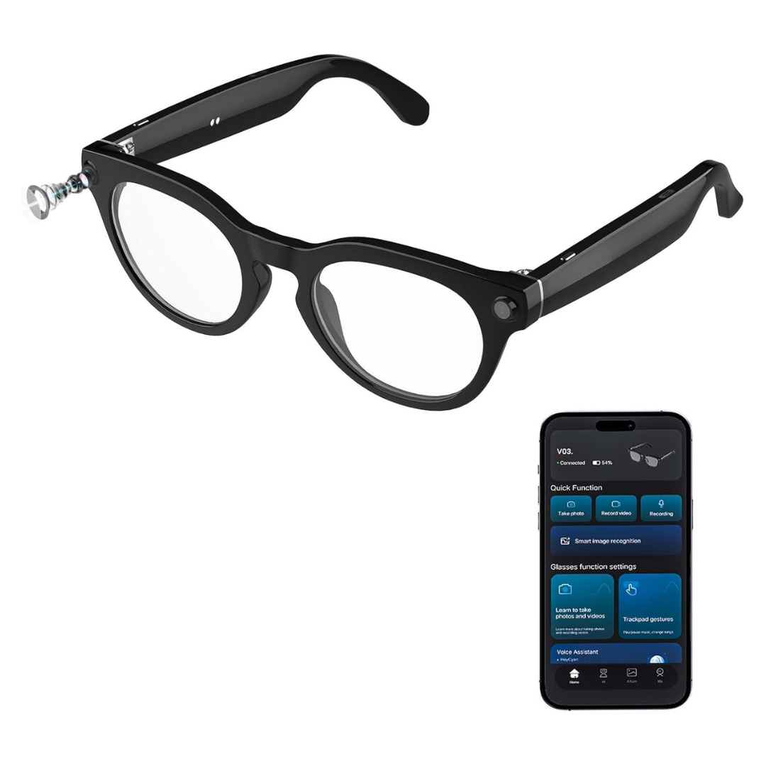 Orpnkna AI Blue light Smart Glasses With 8MP Camera