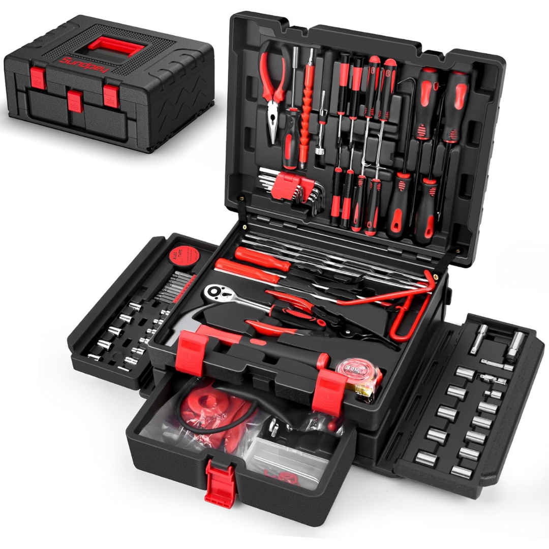 132-Piece Portable Automotive Repair Tool Set For Car & Bike
