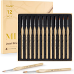 12-Count Jusart Fine Tip Detail Paint Brushes Set