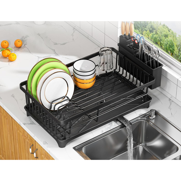 Kmiectse Compact Dish Drying Rack (Black)